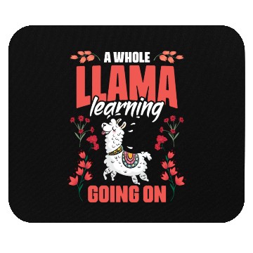 Discover A Whole Llama Learning Going On Funny Floral Mouse Pads