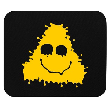 Discover Yellow Smile Face triangle Mouse Pads