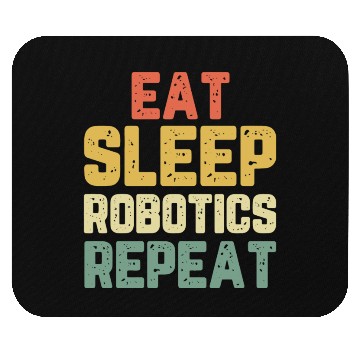 Discover Eat Sleep Robotics Repeat Robot Engineer Funny Vin Mouse Pads