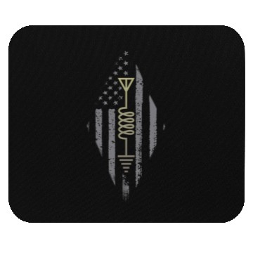 Discover Ham Radio Operator US Flag Art Mouse Pads
