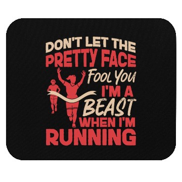 Discover Running Runner Half Marathon Girl Mouse Pads
