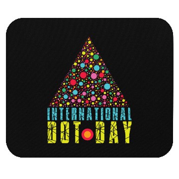 Discover Colorful Triangle Pattern International Dot Day Mouse Pads