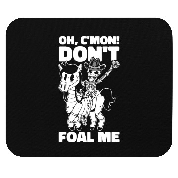 Discover Halloween Cowboy Skeleton Foal Horse Riding Mouse Pads