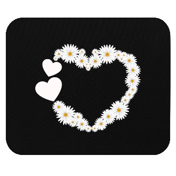 Discover Daisy Flower Heart Women Gardener Wildflower Mouse Pads
