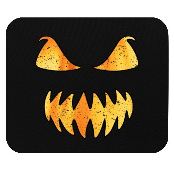 Discover Retro Jack O Lantern Scary Carved Pumpkin Face Mouse Pads