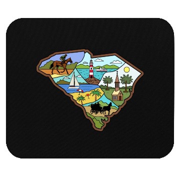 Discover Vintage Charleston Columbia South Carolina Map Mouse Pads