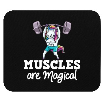 Discover Unicorn Muscle Workout Fitness Training Sport Gym Mouse Pads