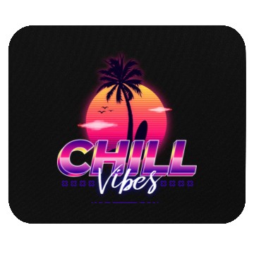 Discover Chill Vibes - Synthwave/Retrowave/Vaporwave 80s Mouse Pads