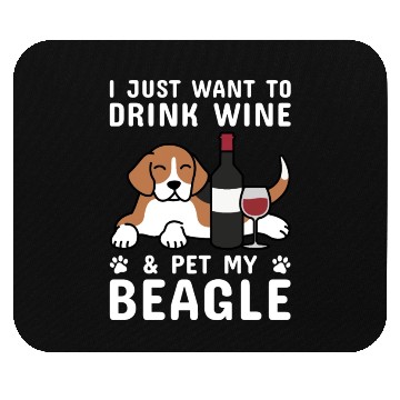 Discover Drink Wine And Pet My Beagle Mouse Pads