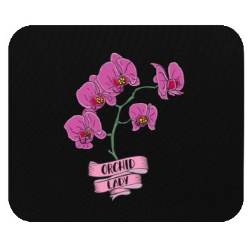 Discover Orchid Plant Lady Cartoon Mouse Pads