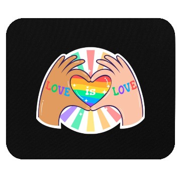Discover Love is Love Pride Queer LGBTQ Sticker Mouse Pads