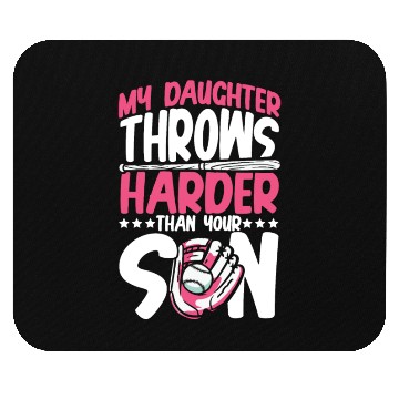 Discover Daughter throws hard Mouse Pads