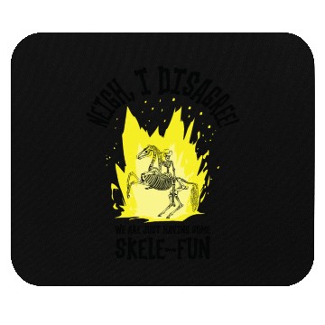 Discover Halloween Cowboy Skeleton Fun Horse Riding Mouse Pads