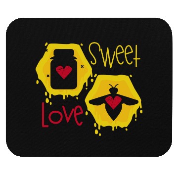 Discover Sweet love yellow honey bee Mouse Pads