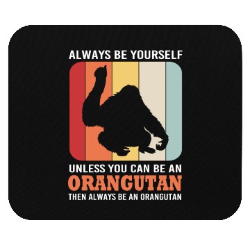Discover Retro Ape Monkey Silhouette Funny Orangutan Mouse Pads