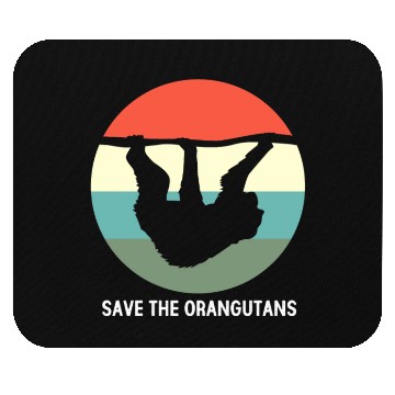 Discover Vintage Ape Monkey Save The Orangutan Mouse Pads