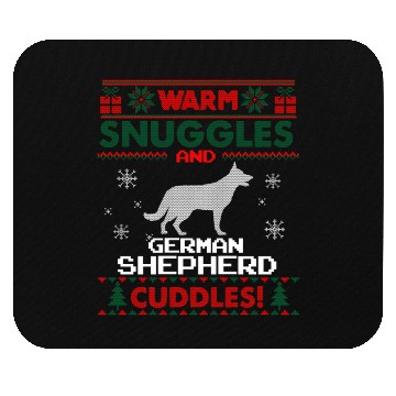Discover Merry Christmas German Shepherd Dog Ugly Christmas Mouse Pads