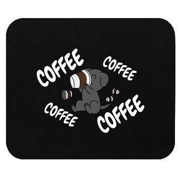 Discover Great Dane Drinking Coffee Mouse Pads