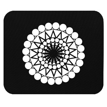 Discover Geometric Triangle Mandala Round Pattern Shape Mouse Pads