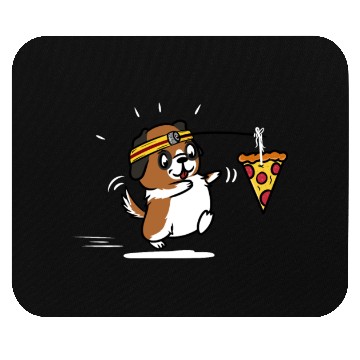Discover Saint Bernard Pizza Workout Mouse Pads