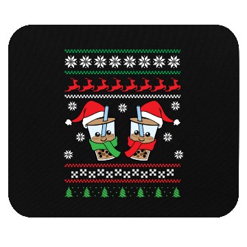 Discover Christmas Bubble Boba Tea Winter Xmas Holiday Mouse Pads