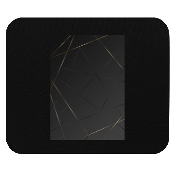 Discover Luxury Black Gold Geometric Polygon Mouse Pads
