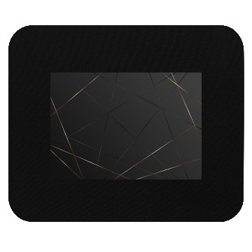 Discover Luxury Black Gold Geometric Polygon Mouse Pads