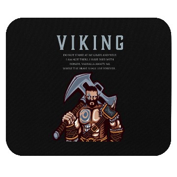 Discover Viking Warrior Valhalla Awaits Me 1 Mouse Pads