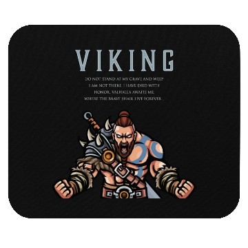 Discover Viking Warrior Valhalla Awaits Me 2 Mouse Pads
