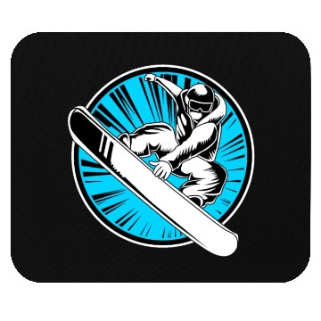 Discover Winter Vacation Snowboarding Snowboarder Mouse Pads