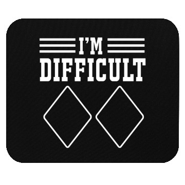 Discover Diamond Ski Im Difficult Ski Snowboarding Mouse Pads