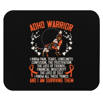 Discover ADHD Warrior Embrace Neurodiversity ADHD Awareness Mouse Pads