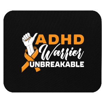 Discover ADHD Warrior Unbreakable Embrace Neurodiversity Mouse Pads
