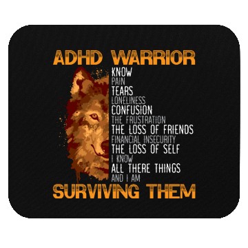 Discover ADHD Warrior Embrace Neurodiversity ADHD Awareness Mouse Pads