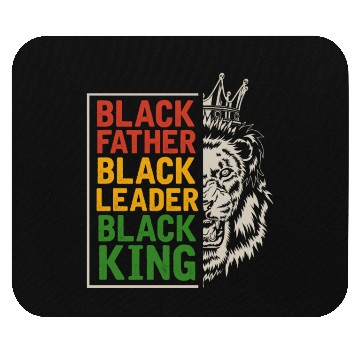 Discover Black Dad Men Afro Lion African Daddy Mouse Pads