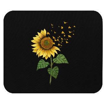 Discover Sunflower Birds Cute Floral Birdwatching Mouse Pads
