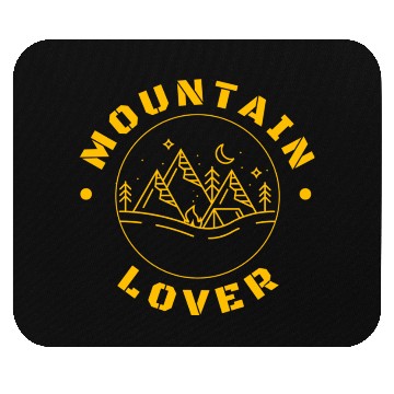 Discover Mountain Lover Yellow Mouse Pads