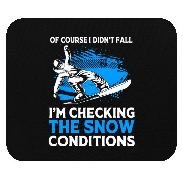 Discover If Course I Didnt Fall Funny Snowboarding For Men Mouse Pads