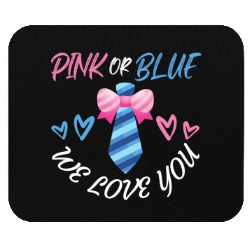 Discover Pink or Blue We Love You Bow Necktie Mouse Pads