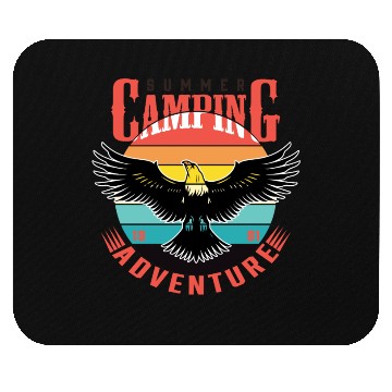 Discover summer camping adventure Mouse Pads