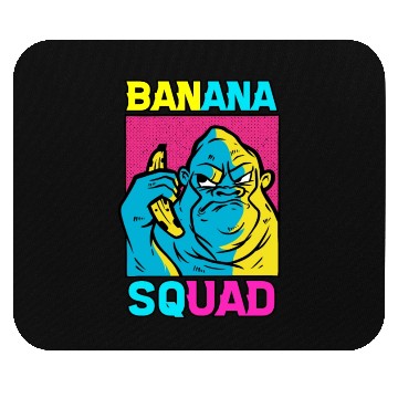 Discover Cool Banana Squad Fruit Lover Kids Monkey Gorilla Mouse Pads