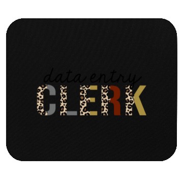 Discover Data Entry Clerk Leopard Print Funny Mouse Pads