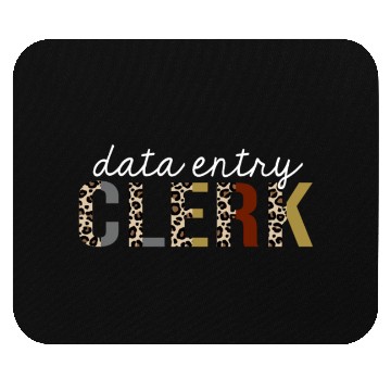 Discover Data Entry Clerk Leopard Print Funny Gift Mouse Pads