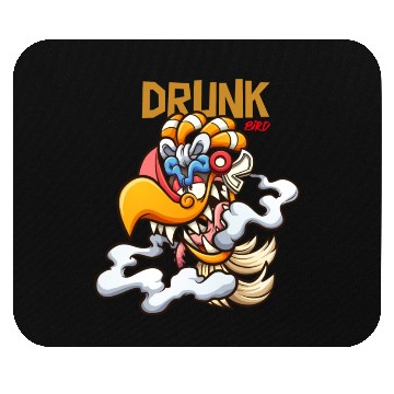 Discover Drunk bird cartoon art Mouse Pads