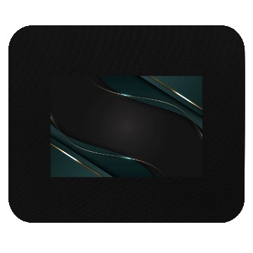 Discover Luxury Elegant Metallic Green Black Wave Mouse Pads