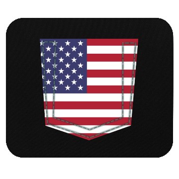 Discover USA pocket flag Mouse Pads