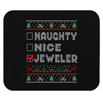 Discover Naughty Nice Jeweler, Matching Christmas Group Mouse Pads