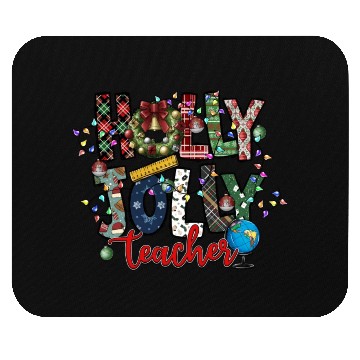 Discover Holly Jolly Teacher Mouse Pads