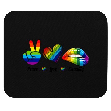 Discover Peace Love Equality - Rainbow LGBT Tolerance Mouse Pads
