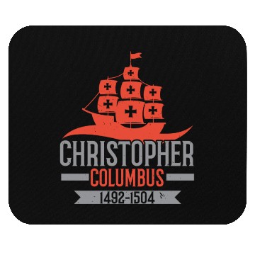 Discover Columbus Day Navigator Ship Christopher Columbus Mouse Pads